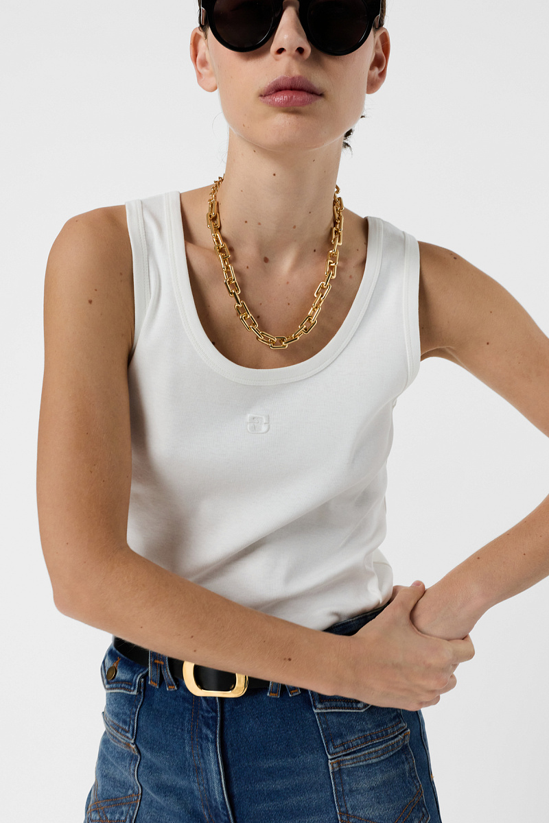 MARAUDE - Белая майка из хлопка