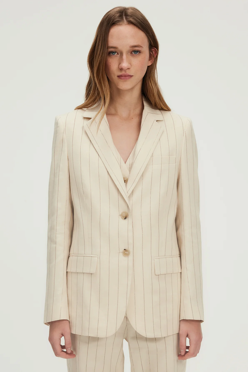 REYNA - Блейзер в золотистую полоску