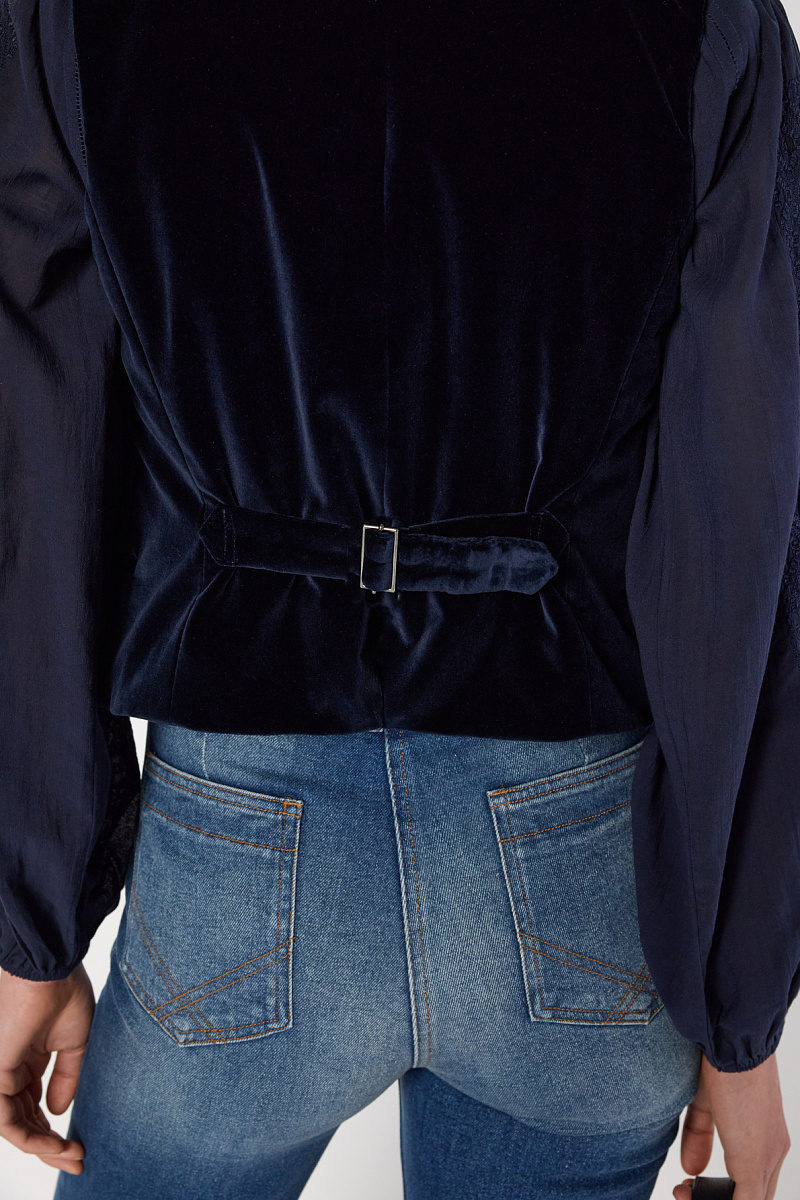 NAIS - Костюмный жилет из бархатной ткани