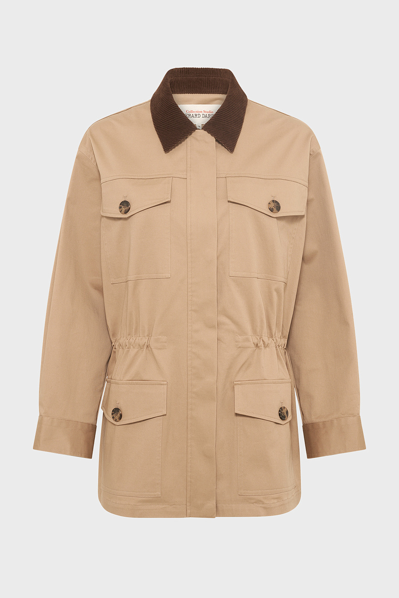 Куртка с вельветовым воротником