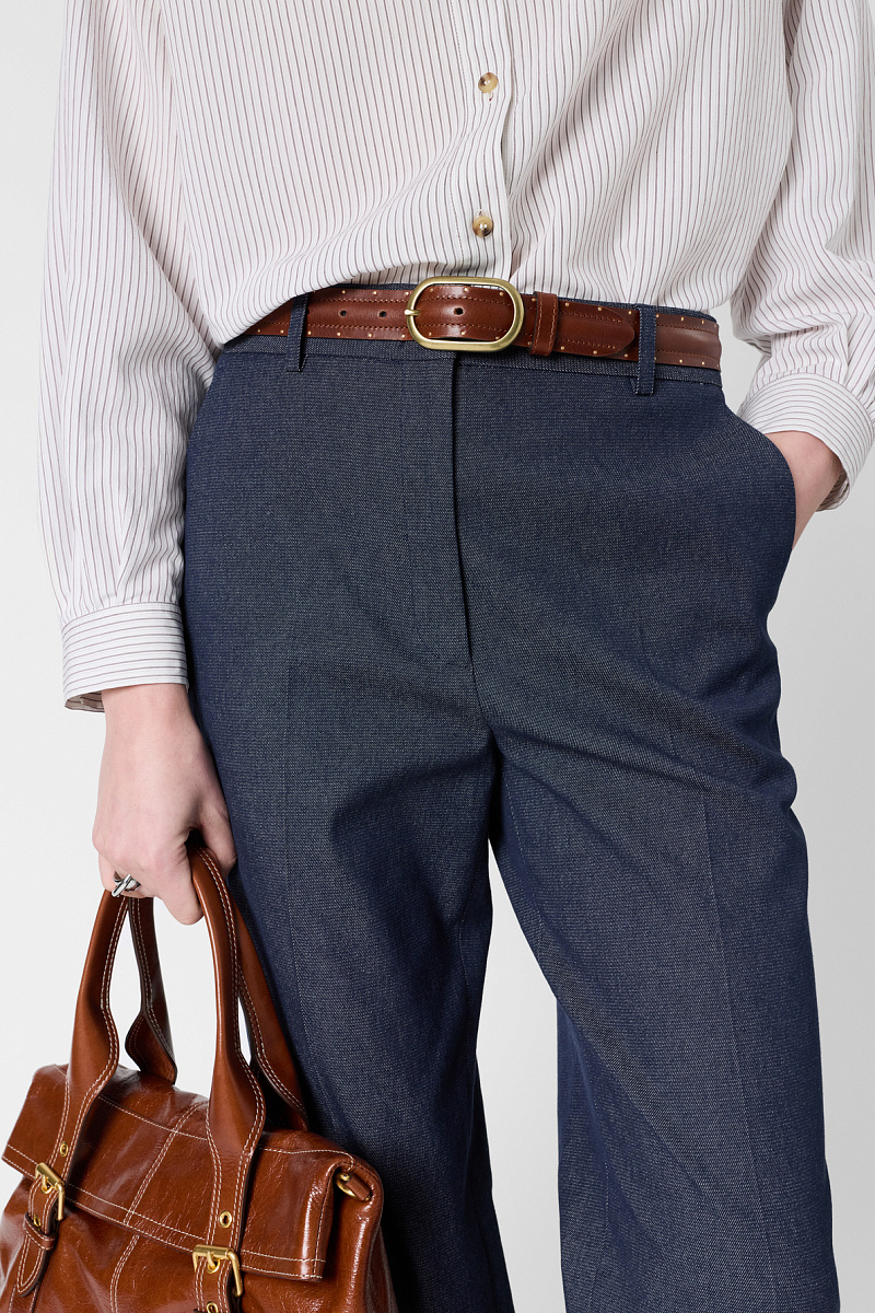 AMORA - Брюки расклешенного кроя со стрелками