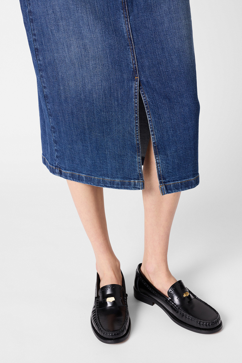 JANAELLE - Прямая джинсовая юбка длины миди