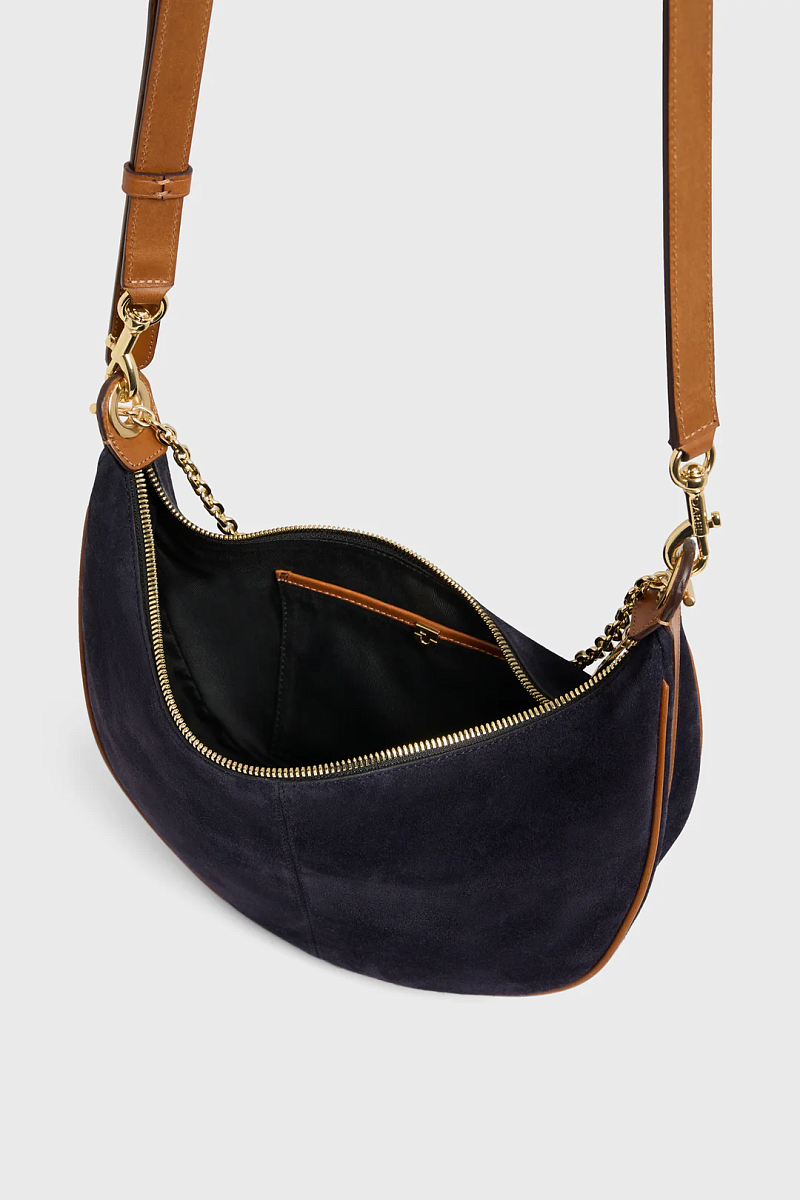 SUZANNE - Сумка полукруглой формы из замши