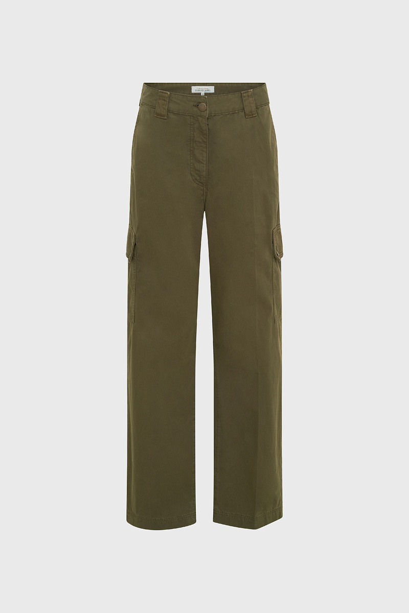 AMAELLE - Брюки из хлопоковой ткани в военном стиле