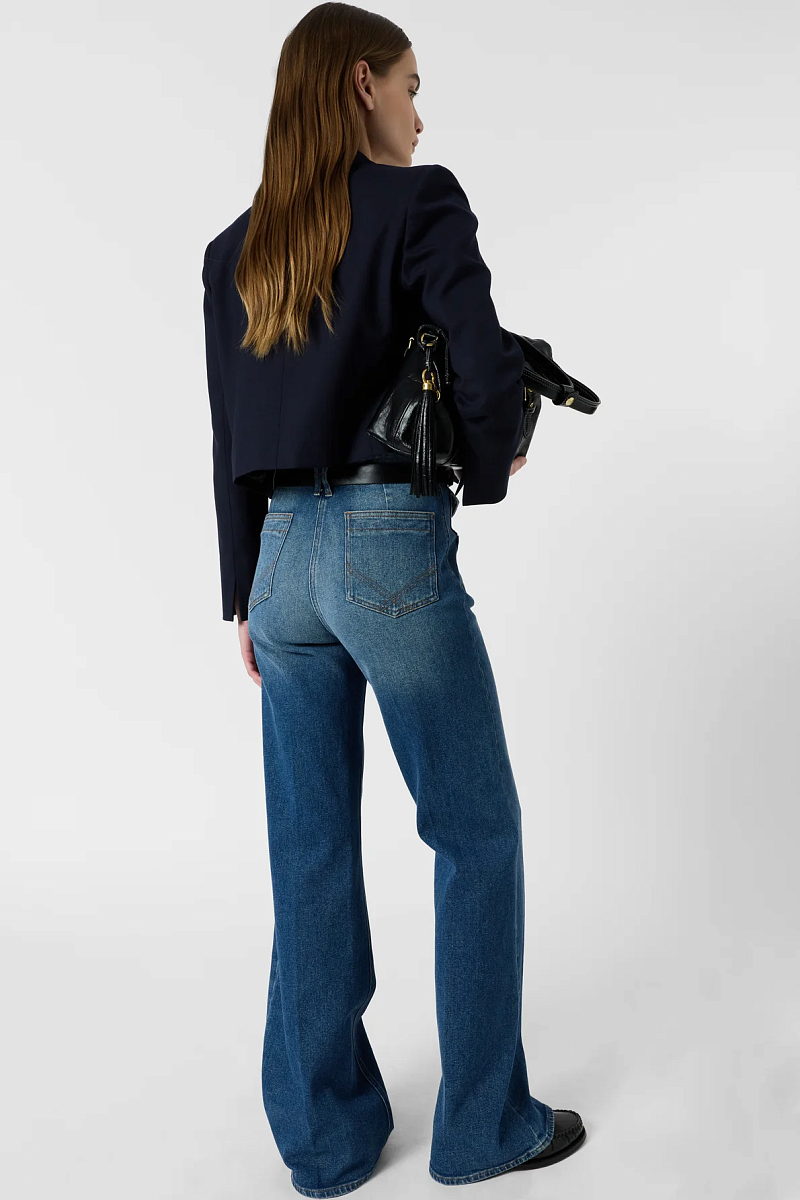 ANNA - Голубые расклешенные джинсы