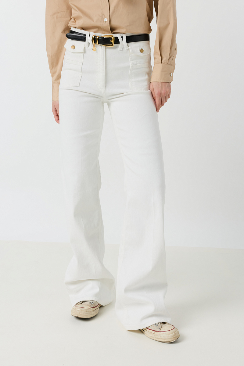 ANNA - Расклешенные белые джинсы