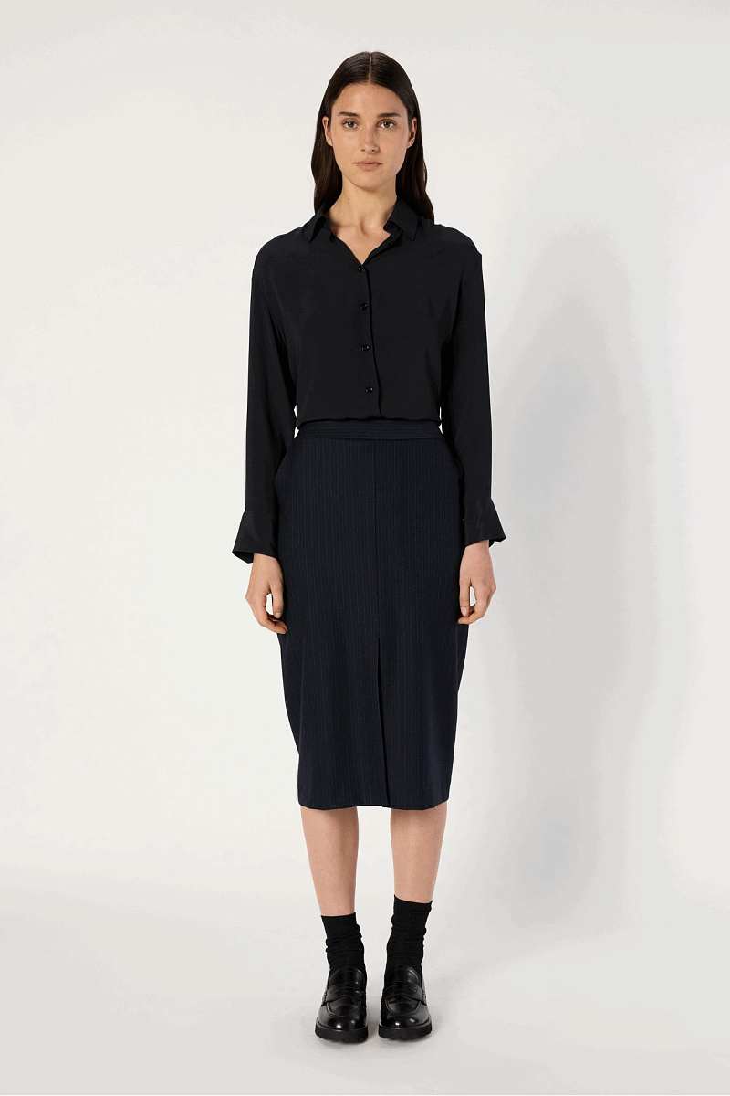 BRIGITTE - Прямая юбка-миди в полоску