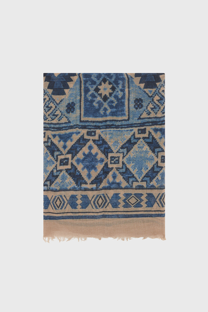 RAISSA - Шарф из 100% шерсти с орнаментальным этническим узором