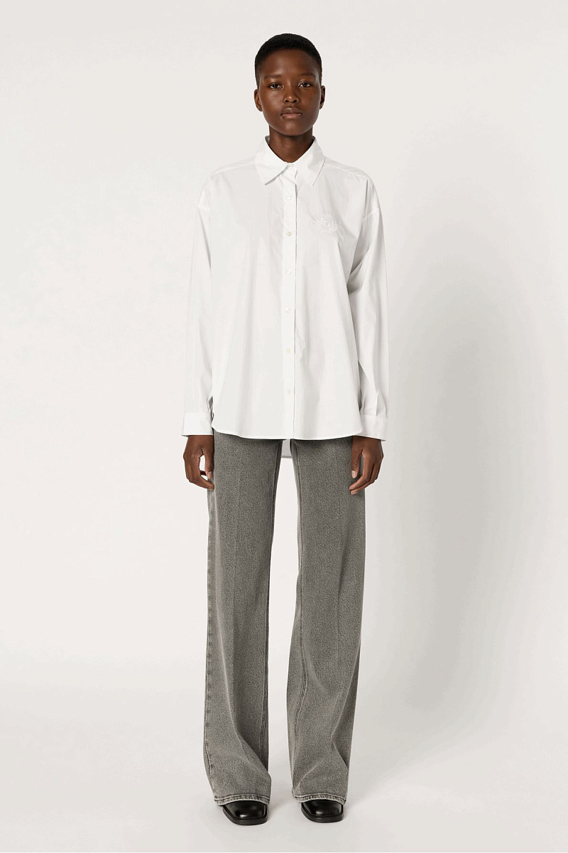 ALIX - Однотонная рубашка с вышитым гербом