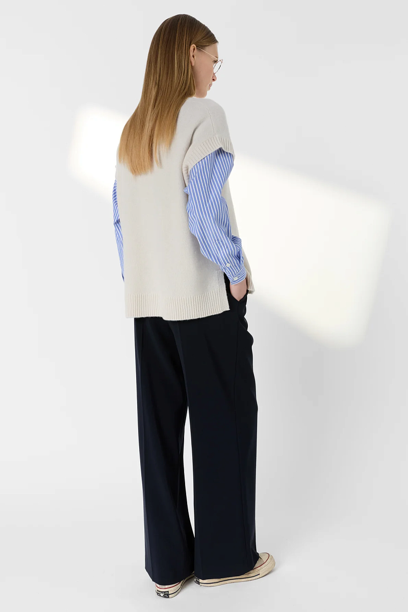 LOHNA - Белый джемпер без рукавов из кашемира