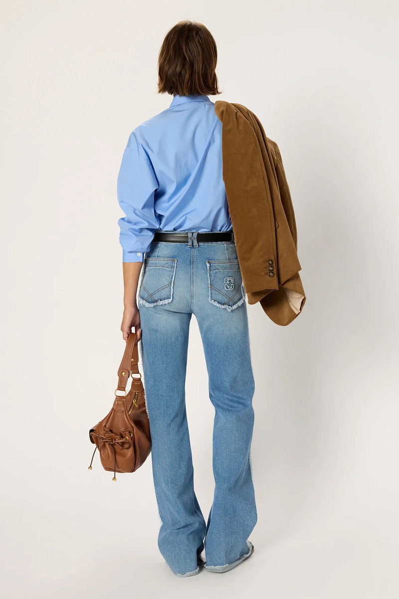 ANNA - Расклешенные джинсы с бахромой