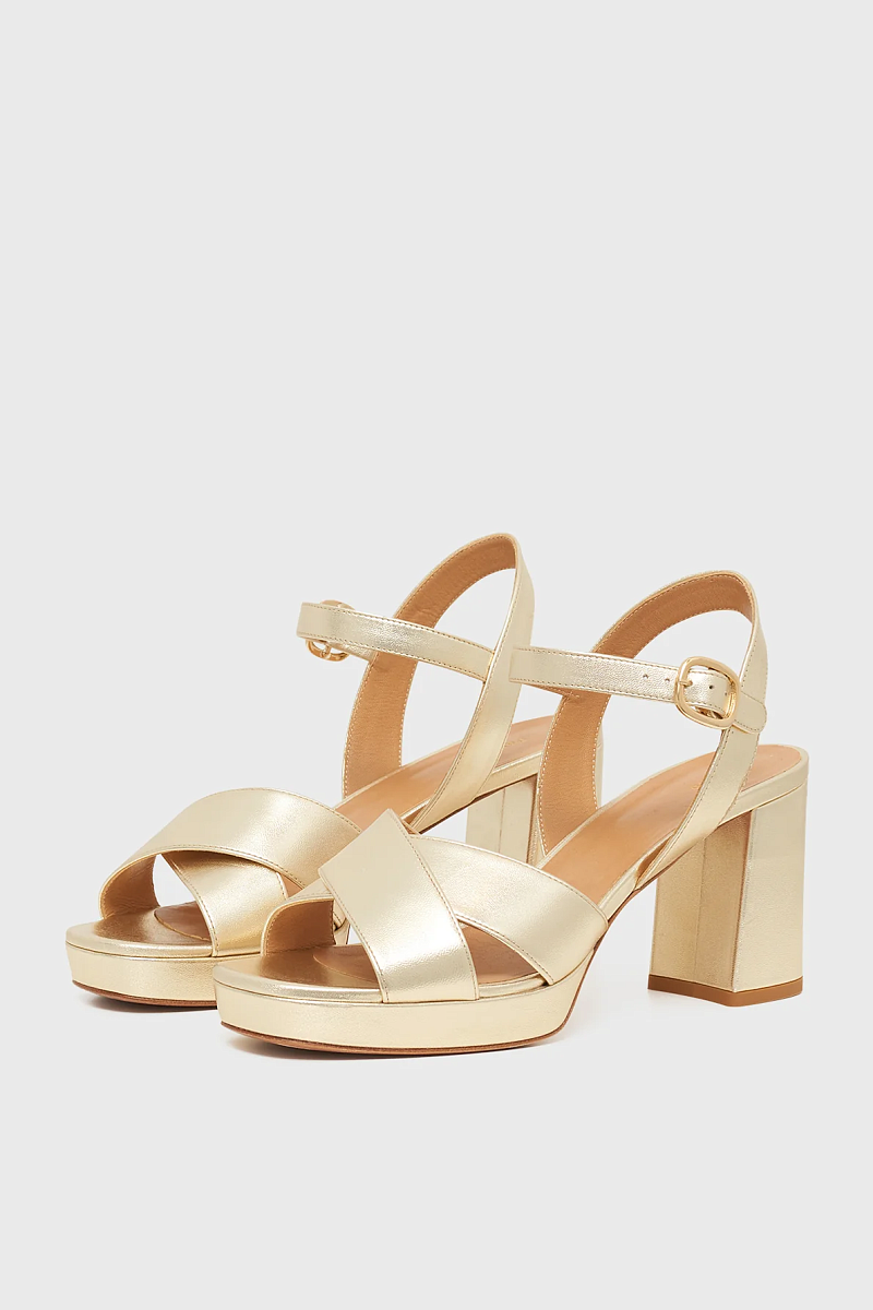 LYA - Золотистые босоножки на платформе
