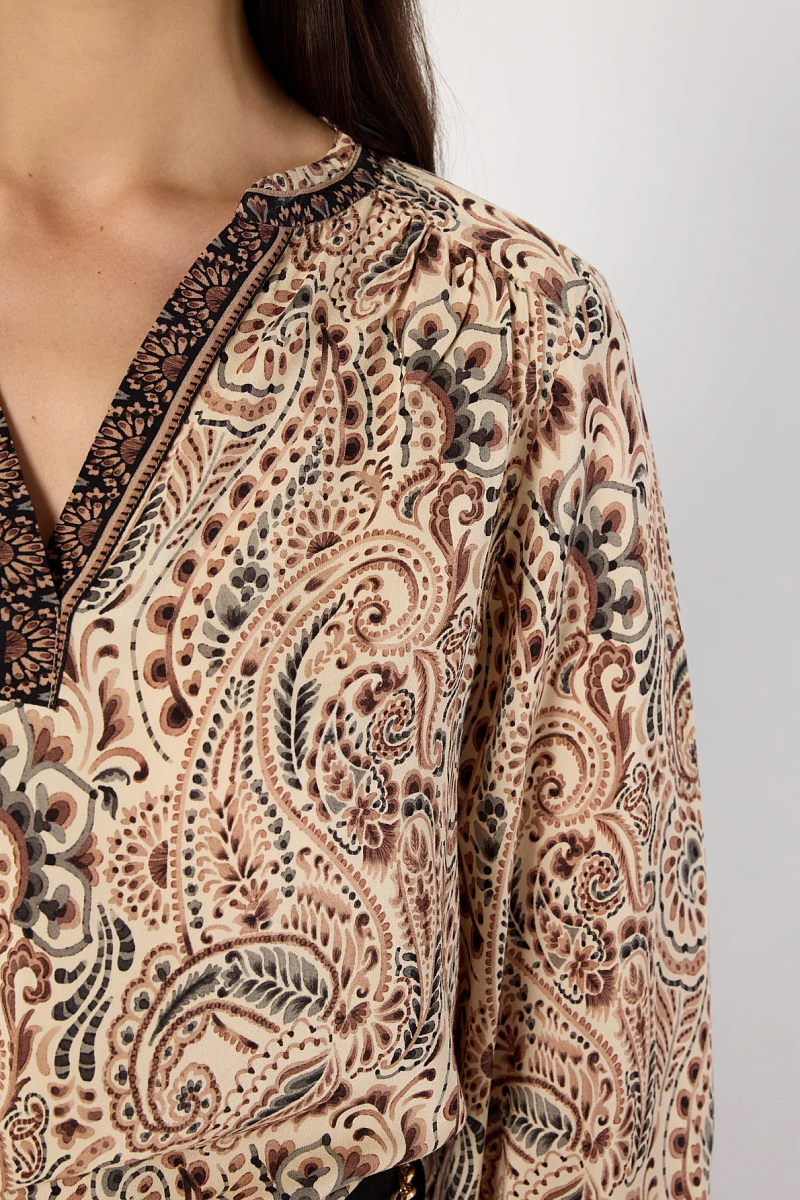 AMAYA - Блуза с принтом из струящейся ткани