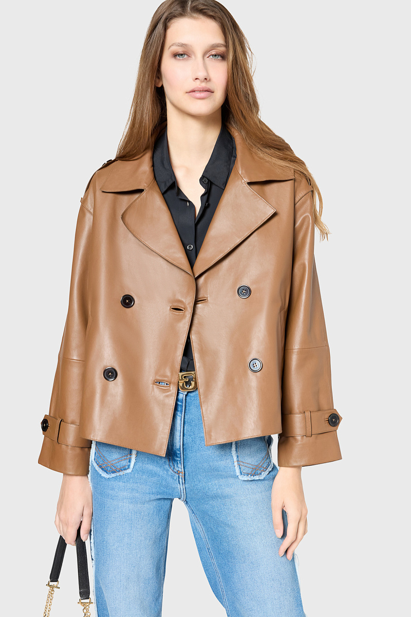 RACHEL - Двубортная кожаная куртка