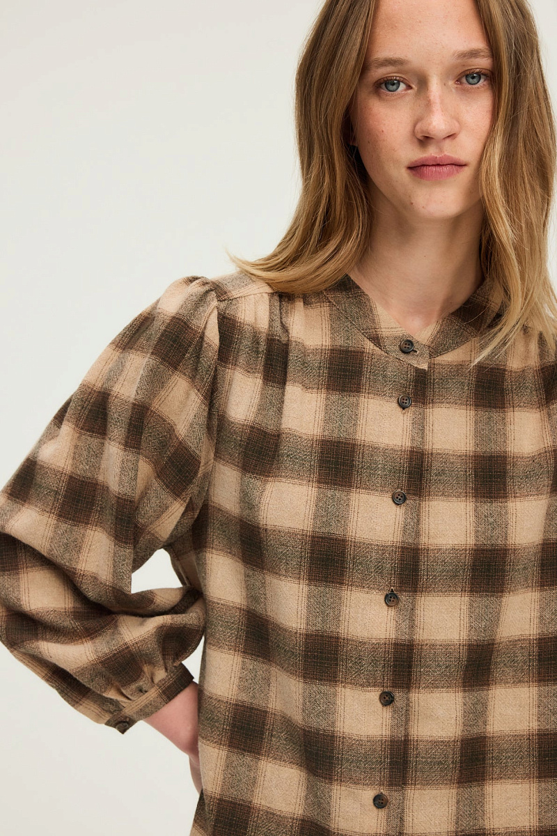 ADRIANA - Клетчатая рубашка с отложным воротником