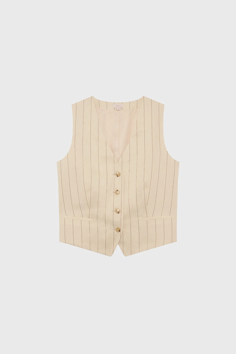 ROSENN - Жилет без рукавов в золотую полоску