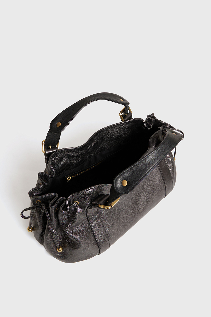 24H - Сумка из кожи с эффектом металлик