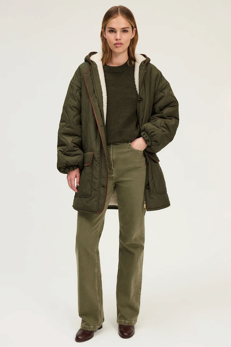 MAISSA - Стеганая парка с капюшоном и подкладкой