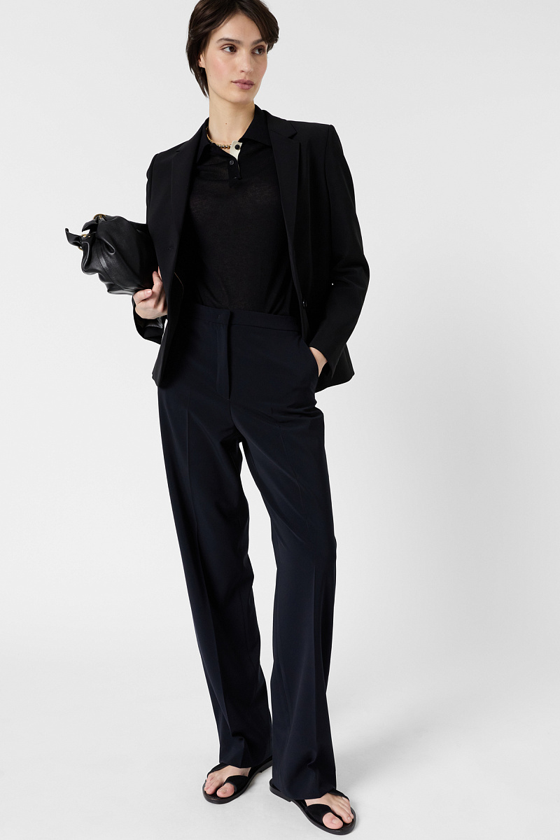 ALYCIA - Черные прямые брюки с эластичным поясом