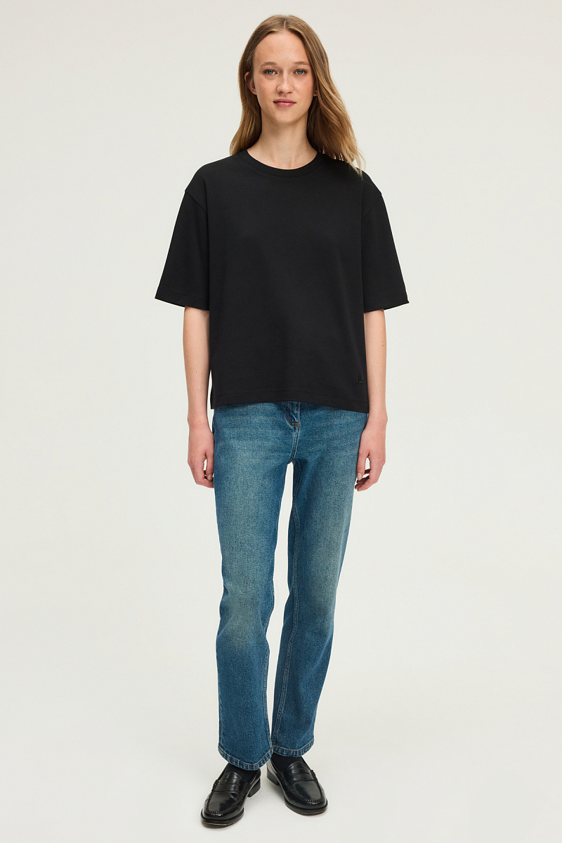 HEVA - Футболка из 100% хлопка с круглым вырезом