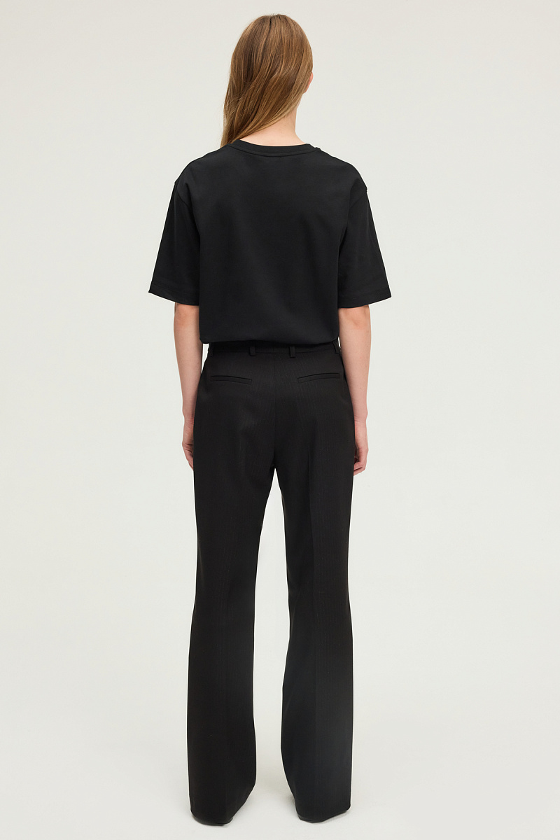 CLARAINE - Костюмные брюки в тонкую полоску с люрексом