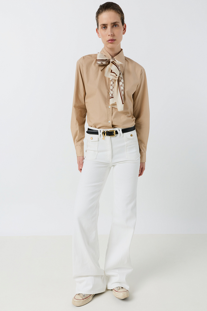 ANNA - Расклешенные белые джинсы