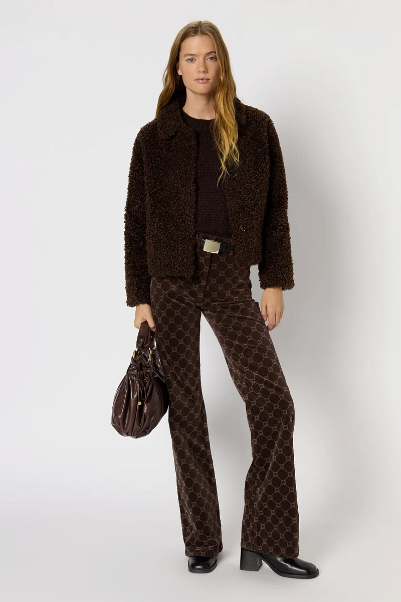 MAVIS - Полупальто из искусственного меха с эффектом букле