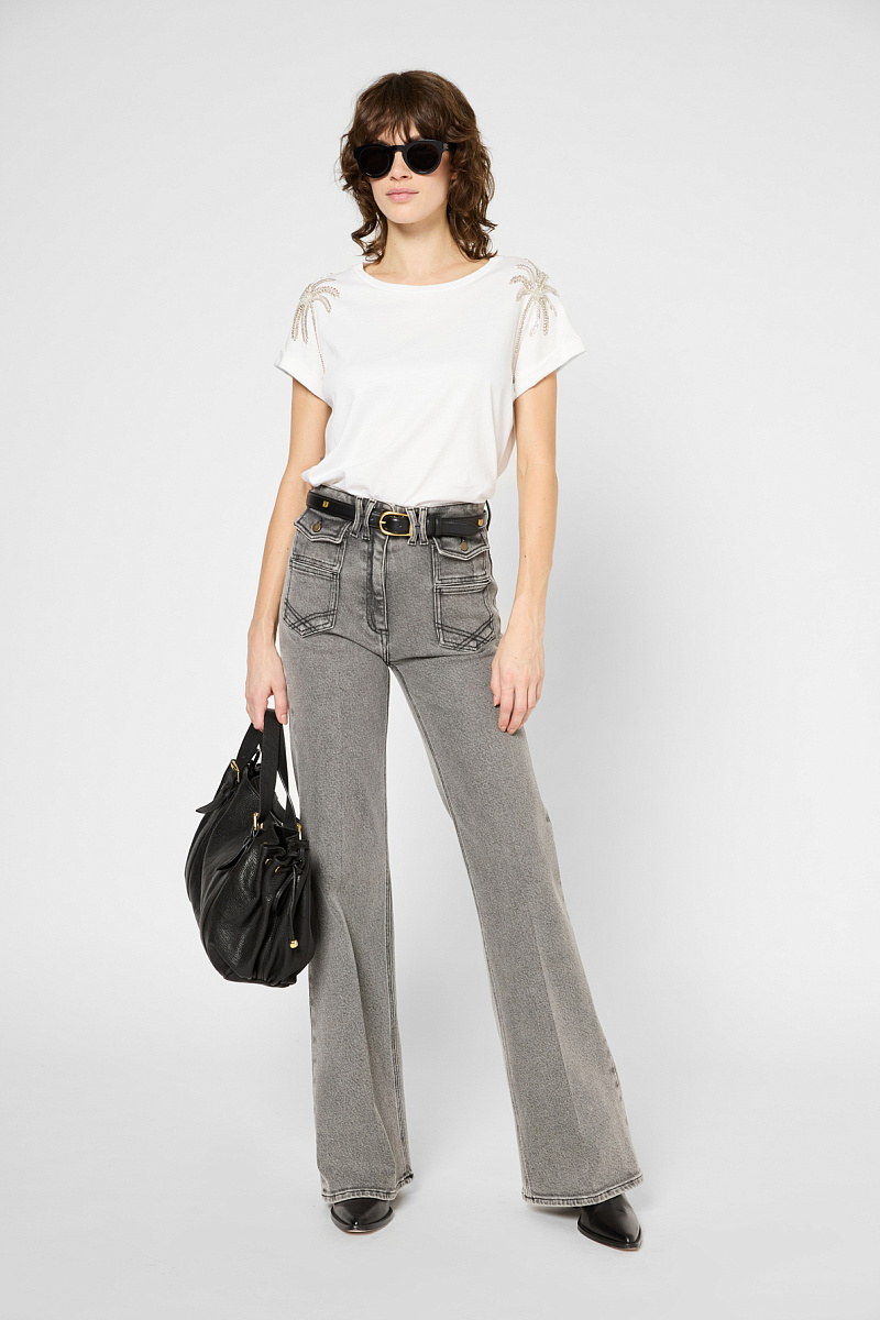 Футболка из 100% хлопка с пайетками