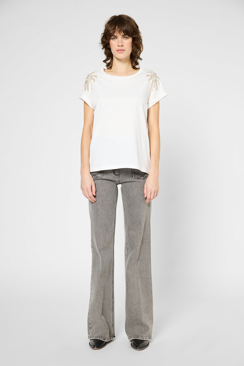 Футболка из 100% хлопка с пайетками