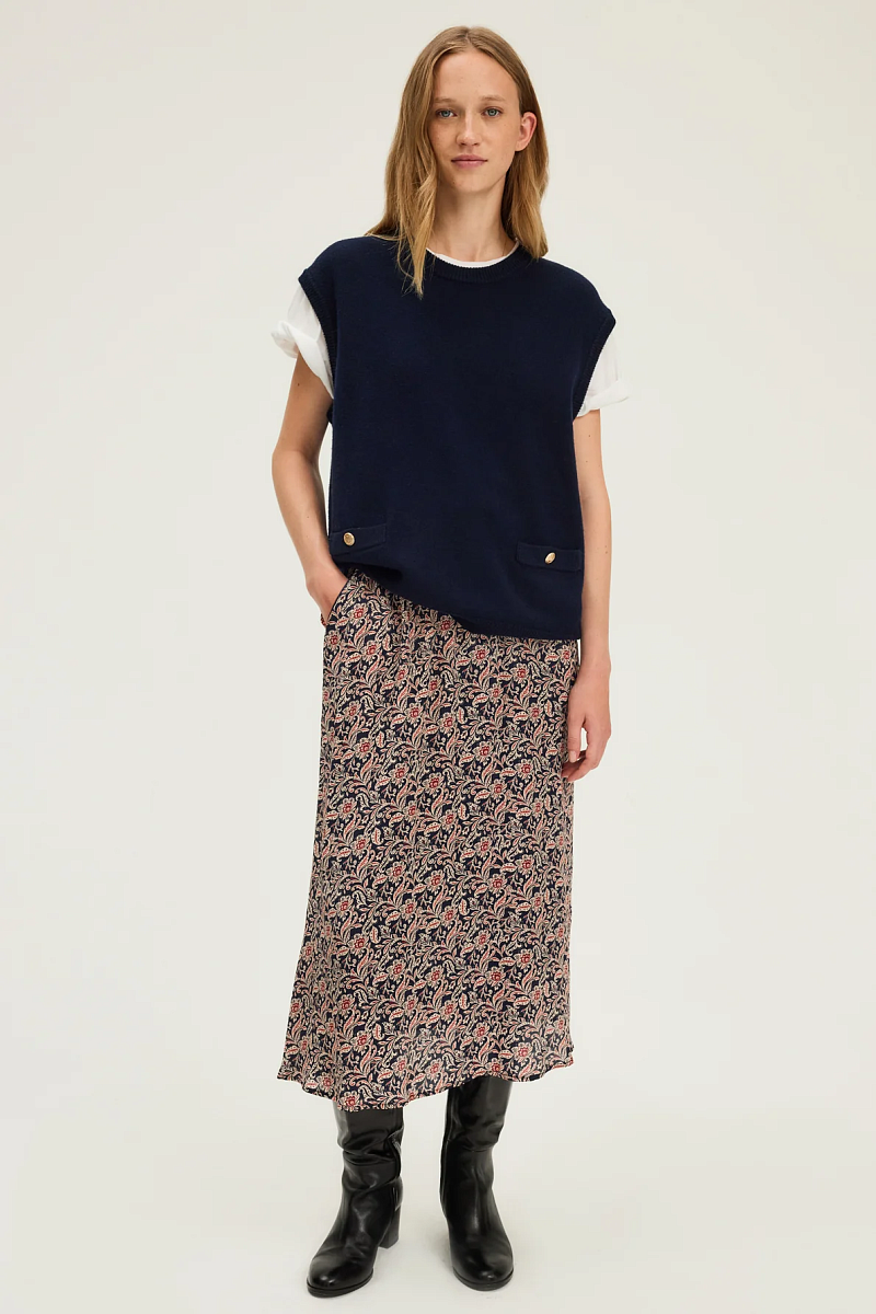 BIJOU - Юбка-миди с растительным принтом