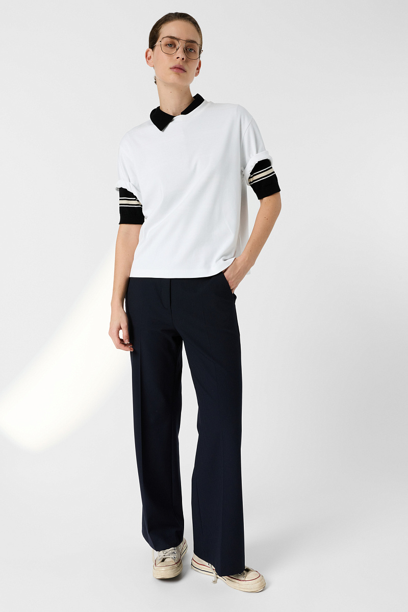 MAYAE - Белая футболка из хлопка с монограммой