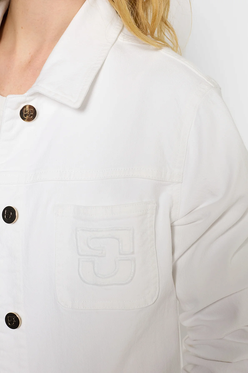 RUBIA - Куртка прямого кроя из денима с золотистыми пуговицами