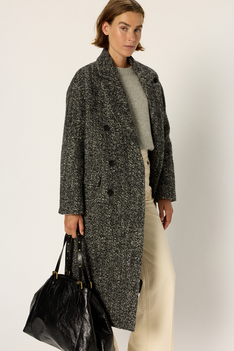 MOLY - Двубортное классическое пальто с шерстью