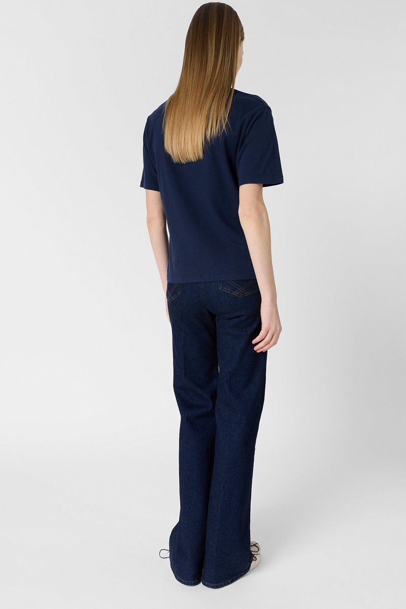 MELLY - Синяя футболка из хлопка с надписью