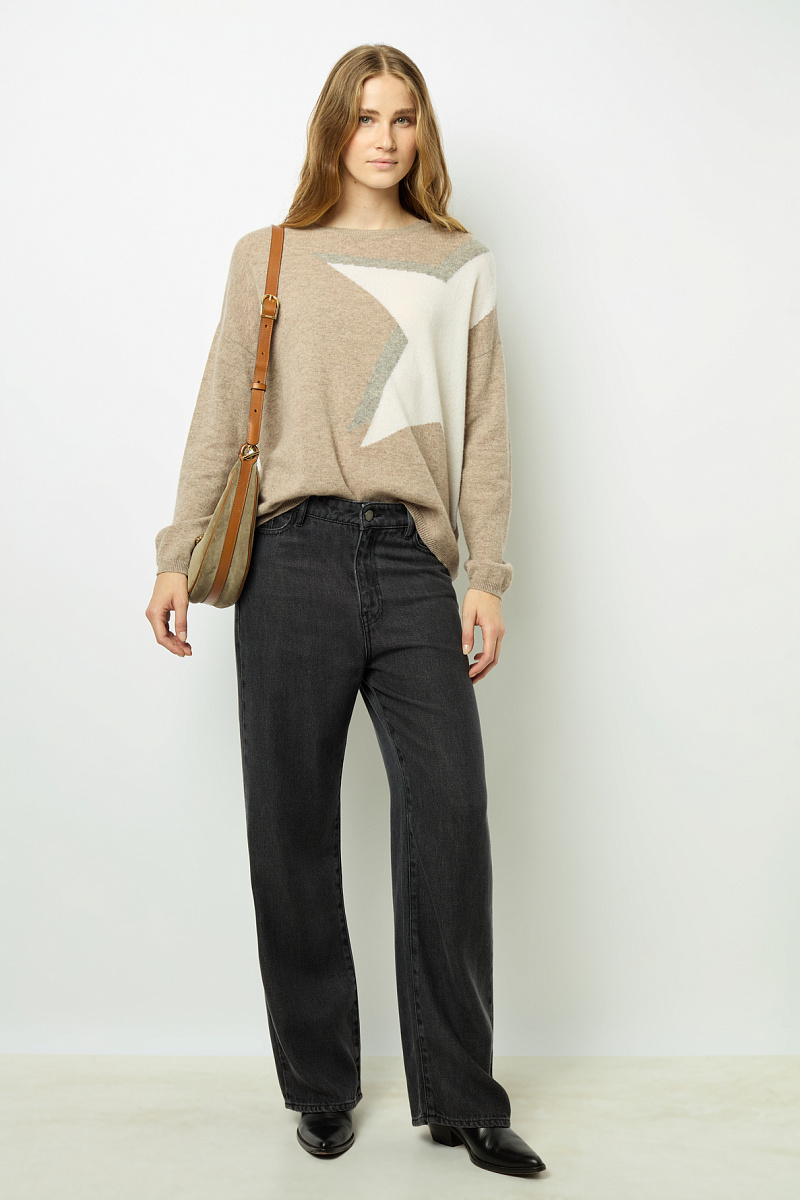 JANELA - Джемпер с принтом в виде звезды из кашемира