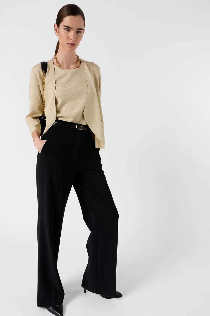 LAVINA - Золотистый кардиган из микрофибры