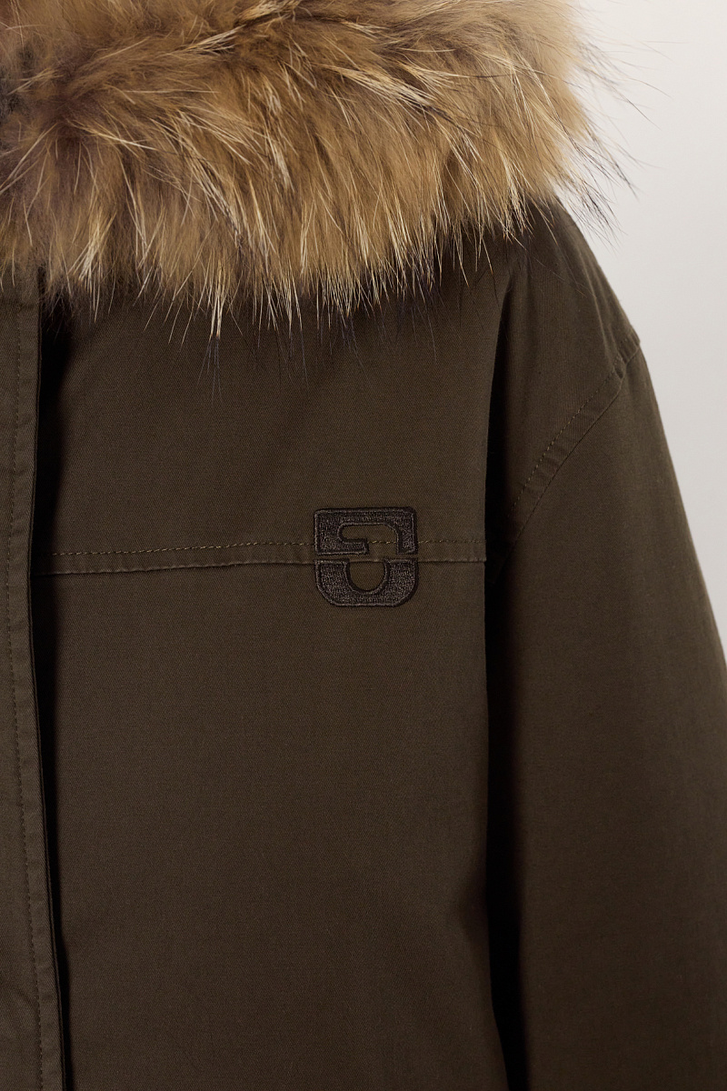MINA - Парка с капюшоном с меховой отделкой