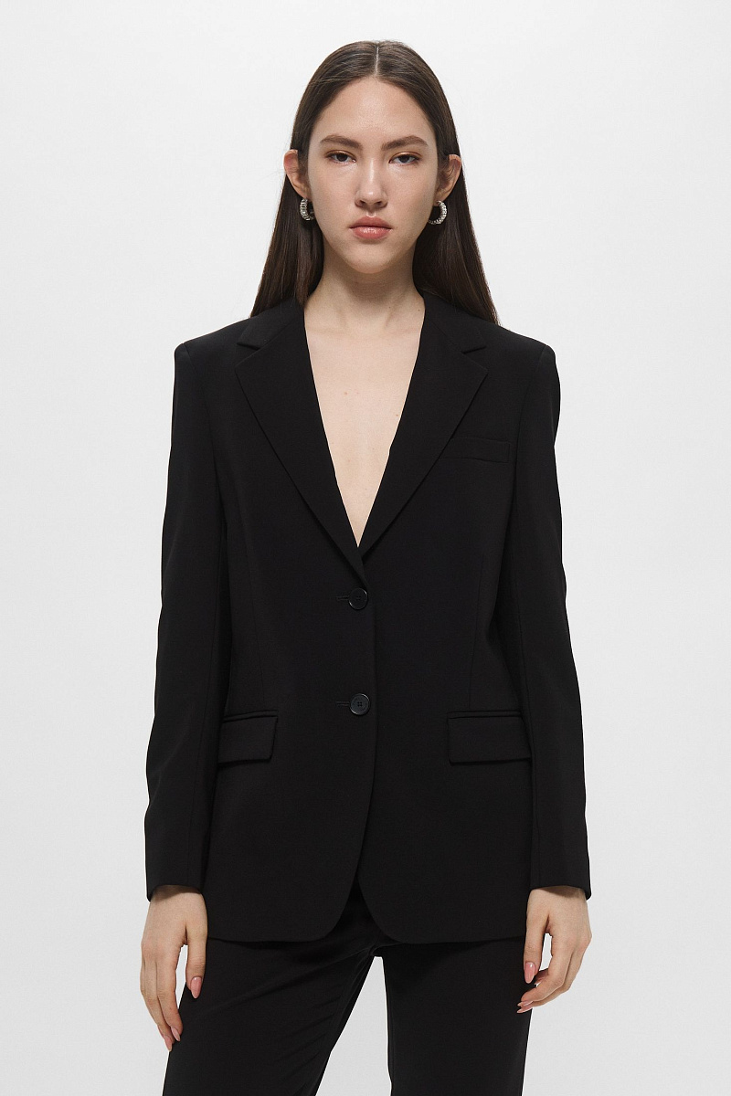 Костюмный жакет прямого кроя
