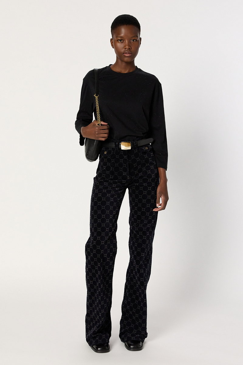 HERMINE - Лонгслив со стразами