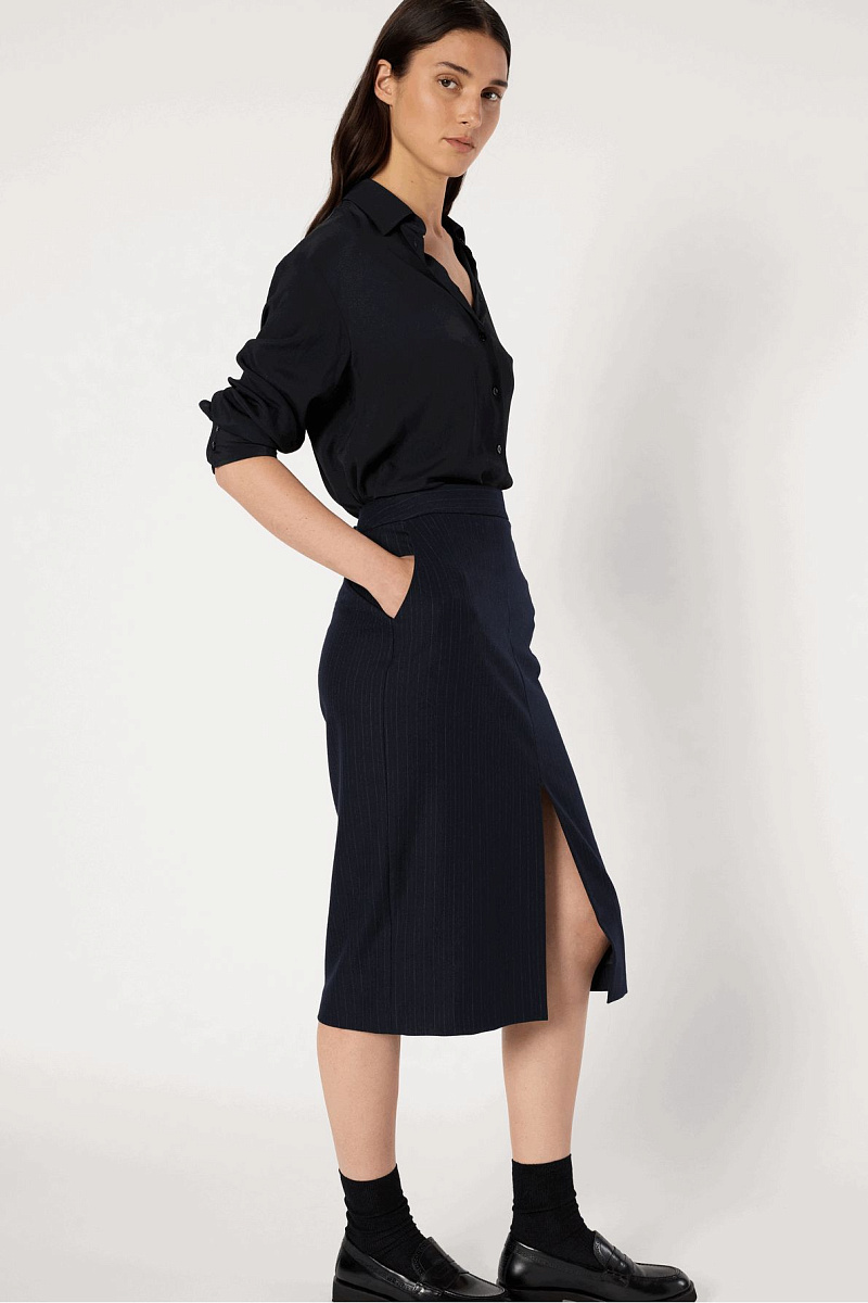 BRIGITTE - Прямая юбка-миди в полоску