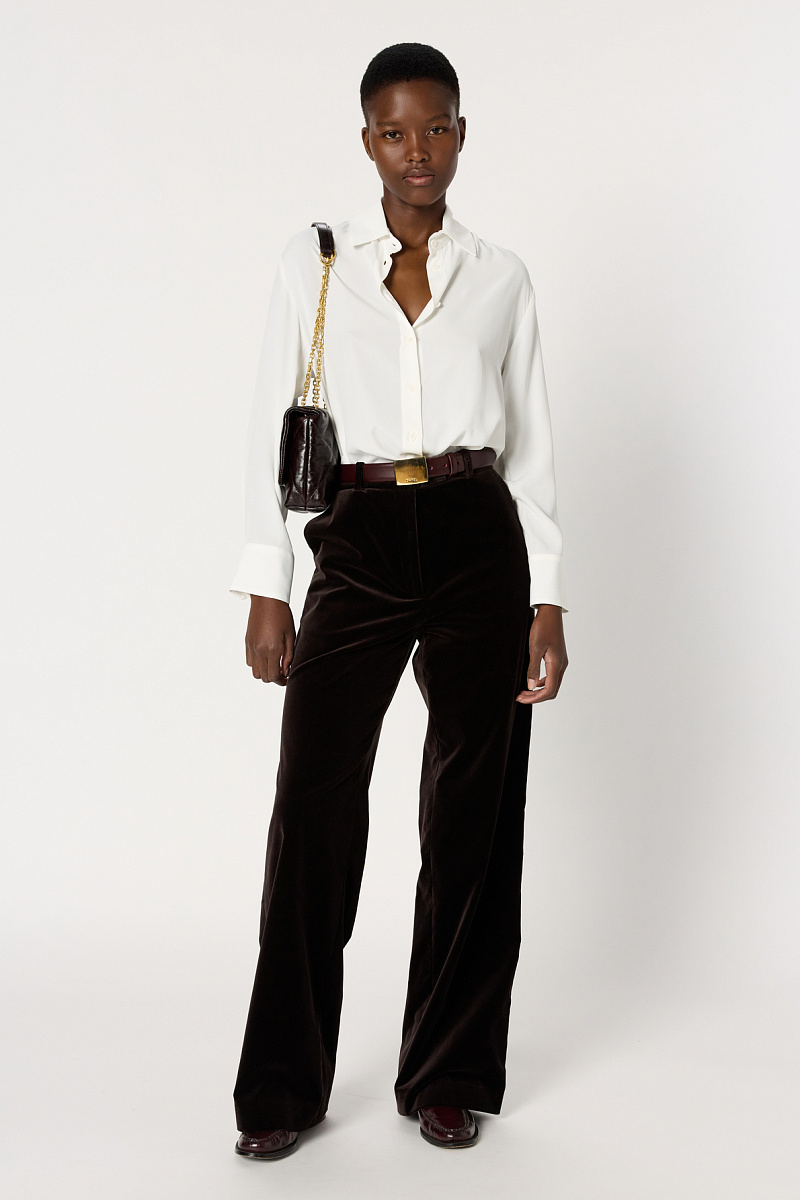 CLOTILDE - Костюмные брюки из бархатной ткани