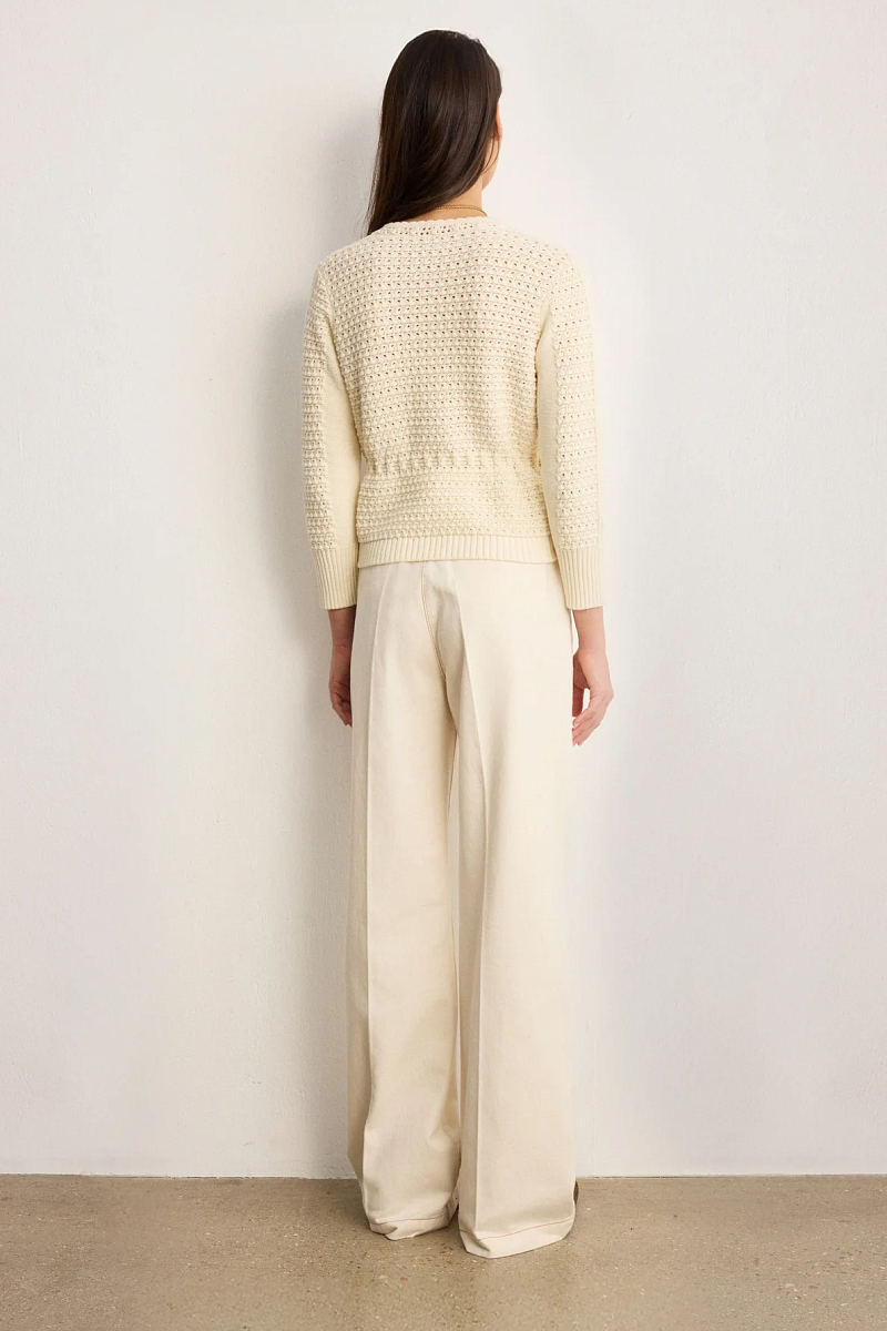 LILIANE - Белый вязаный кардиган