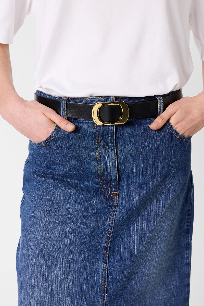 JANAELLE - Прямая джинсовая юбка длины миди