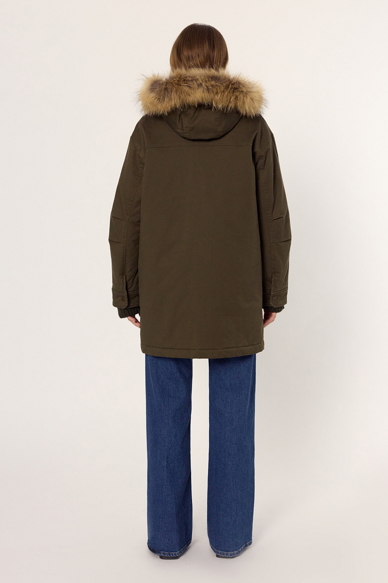 MINA - Парка с капюшоном с меховой отделкой