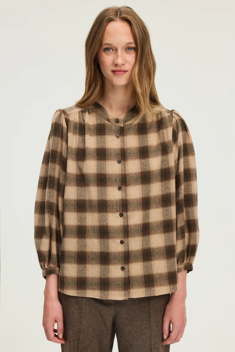 ADRIANA - Клетчатая рубашка с отложным воротником