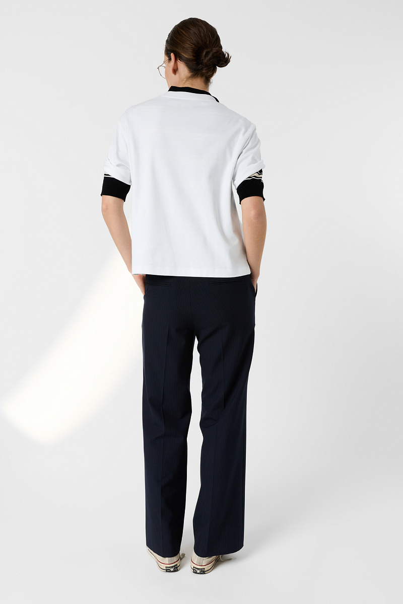 MAYAE - Белая футболка из хлопка с монограммой