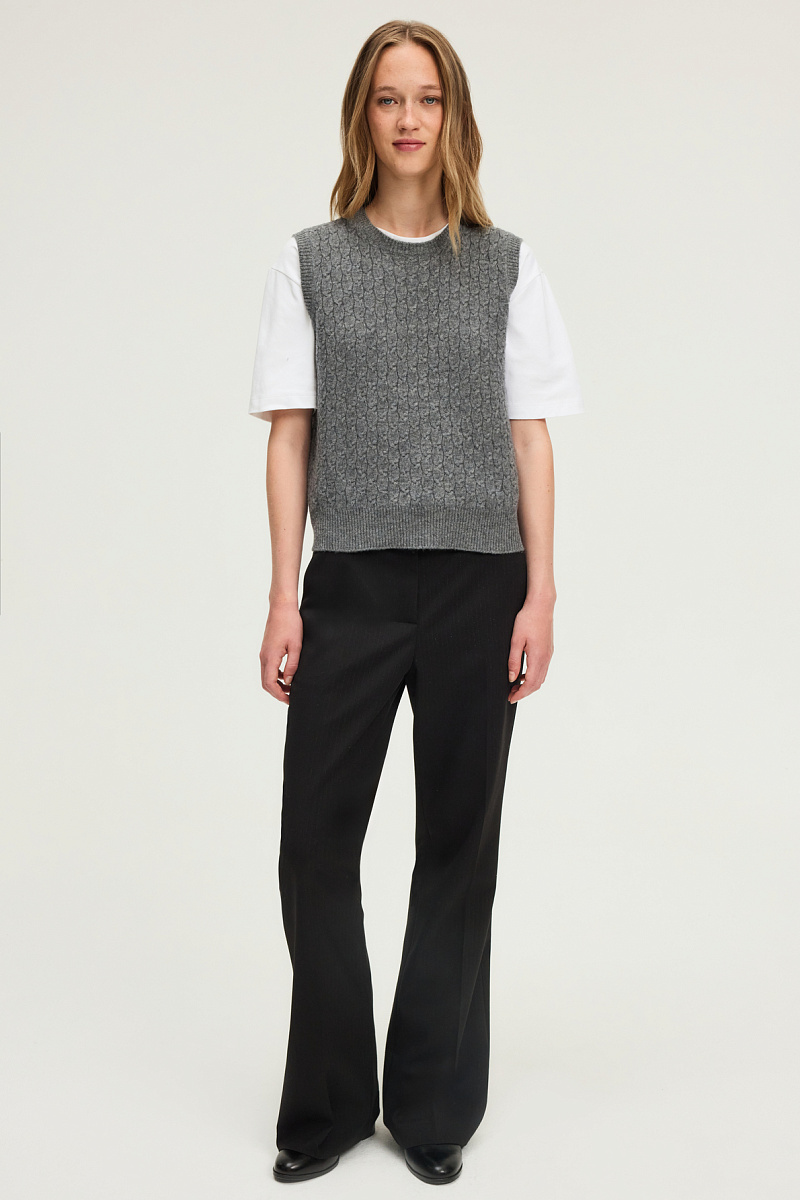 ELWINNA - Шерстяной жилет косой вязки