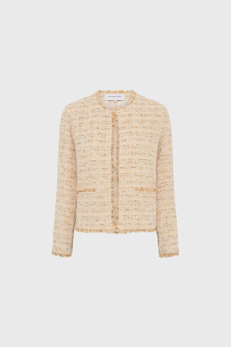 TALEA - Розовый жакет из твида с люрексом