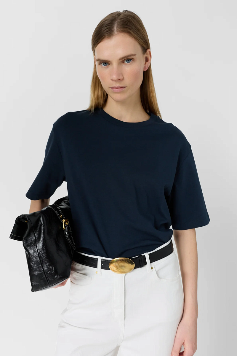 MAYAE - Синяя футболка из хлопка