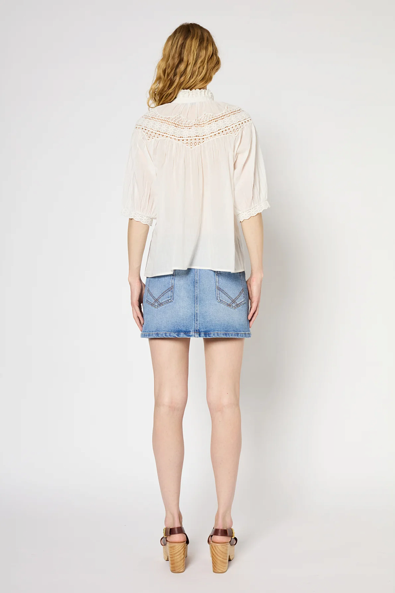 UMBER - Кружевная блуза из 100% хлопка